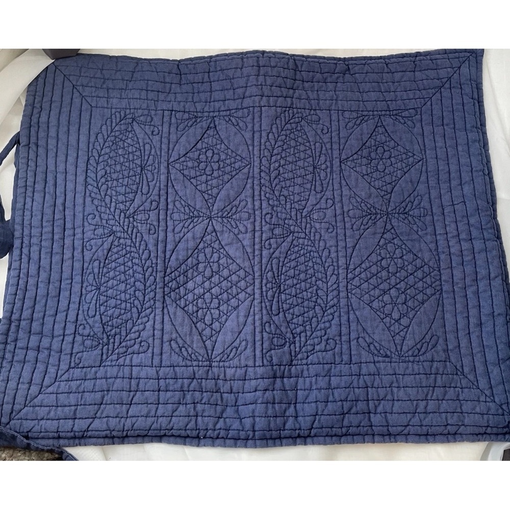 Pottery Barn Quilted Decorative Pillow Sham in Navy Blue